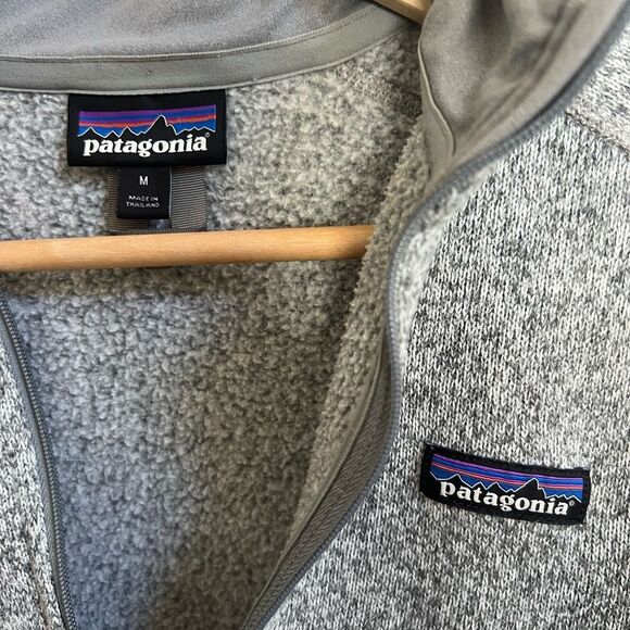 Women Patagonia Gray 3/4 zip up Sweater - Picture 2 of 7